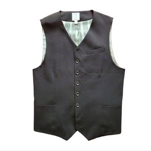 Tristan eight-button black vest